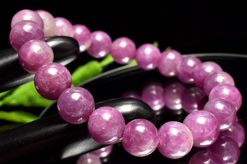 1点物】南アフリカ産◇高品質 ルビー 9mm ブレスレット