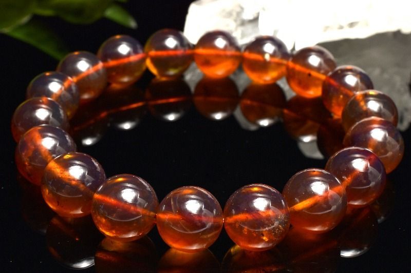 1点物】希少◇ミャンマー産 レッドブルーアンバー 10.5mm