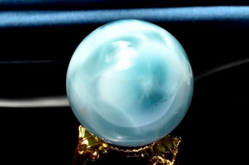 1点物】大珠◇三大ヒーリング ラリマー 27mm 丸玉(台座付き) スフィア