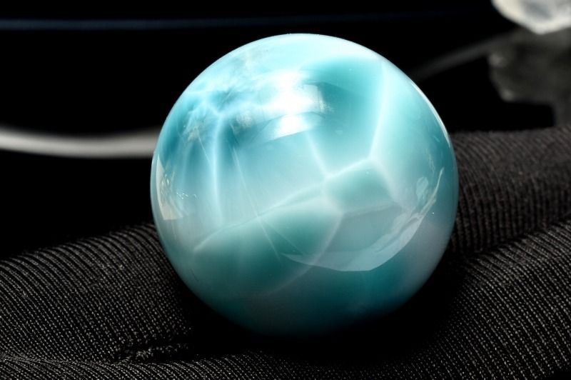 1点物】大珠◇三大ヒーリング ラリマー 27mm 丸玉(台座付き) スフィア