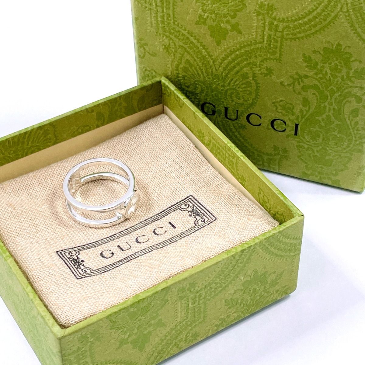 グッチ GUCCI リング インターロッキングG ワイド 指輪 アラベスク 0 
