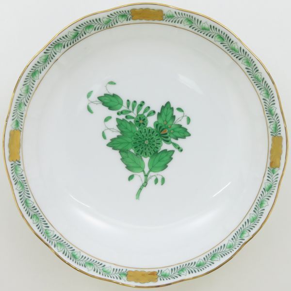 ヘレンド プレート□アポニーグリーン フルーツボウル 13.5cm 6枚