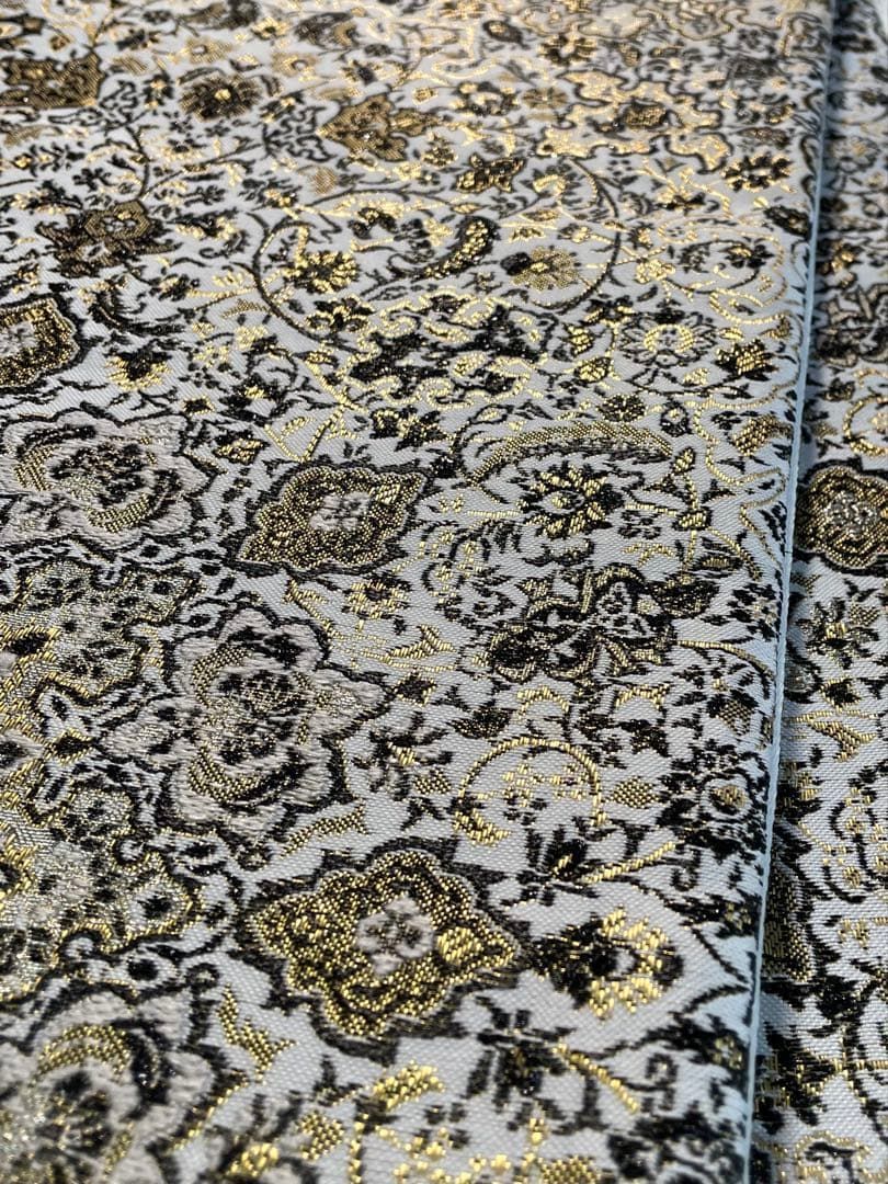 袋帯 華紋 唐花 金糸 銀糸 正絹 六通 SA148 - メルカリ