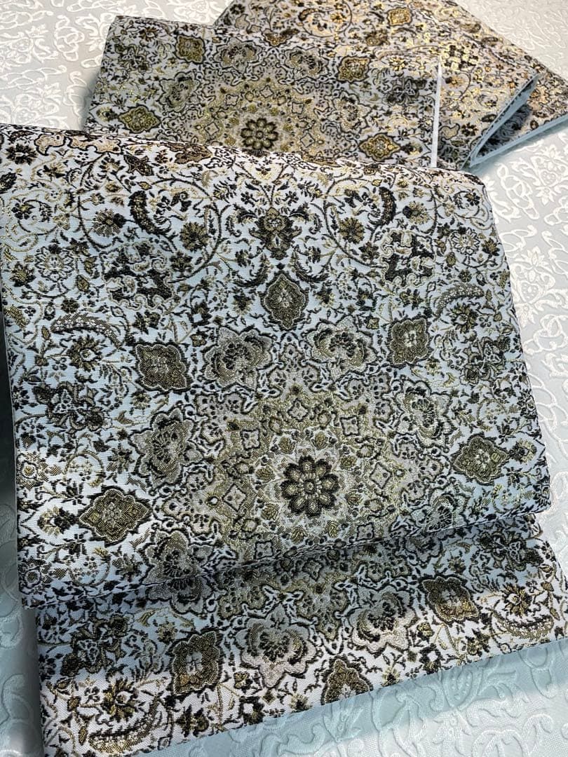 袋帯 華紋 唐花 金糸 銀糸 正絹 六通 SA148 - メルカリ