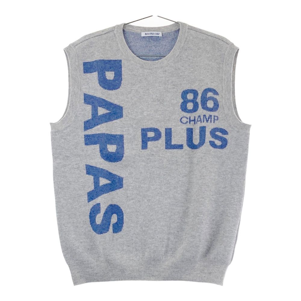 サイズ：L PAPAS パパス PLUS GOLF D043HKV ウール ニットベスト 