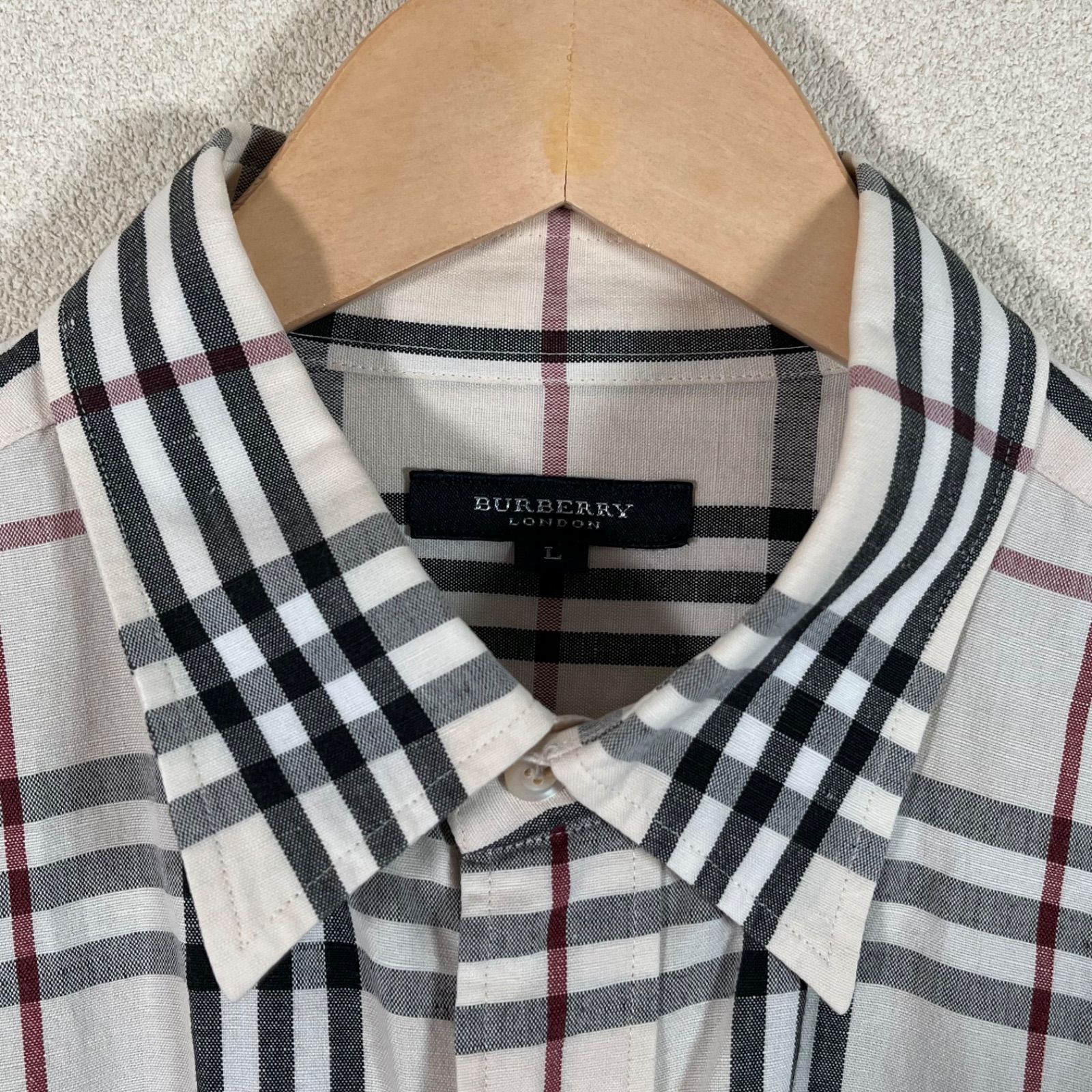 管2602-226】BURBERRY LONDON バーバリーロンドン ノバチェック 半袖