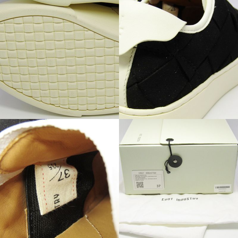 未使用 FOOT INDUSTRY フットインダストリー 37 NEW SKATE AUA432-002 スエード イントレチャート ANTHRACITE×ANTIQUE WHITE  18001727 未使用 FOOT INDUSTRY フットインダストリー 37 NEW SKATE AUA432-002