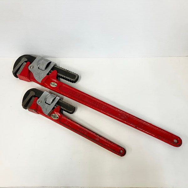 LOBSTER/ロブスター(ロブテックス) パイプレンチ 2本セット 600mm 350mm 中古品 ●125456