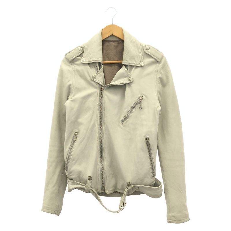 中古】HYSTERIC GLAMOUR ダブルライダースジャケット サイズM 白