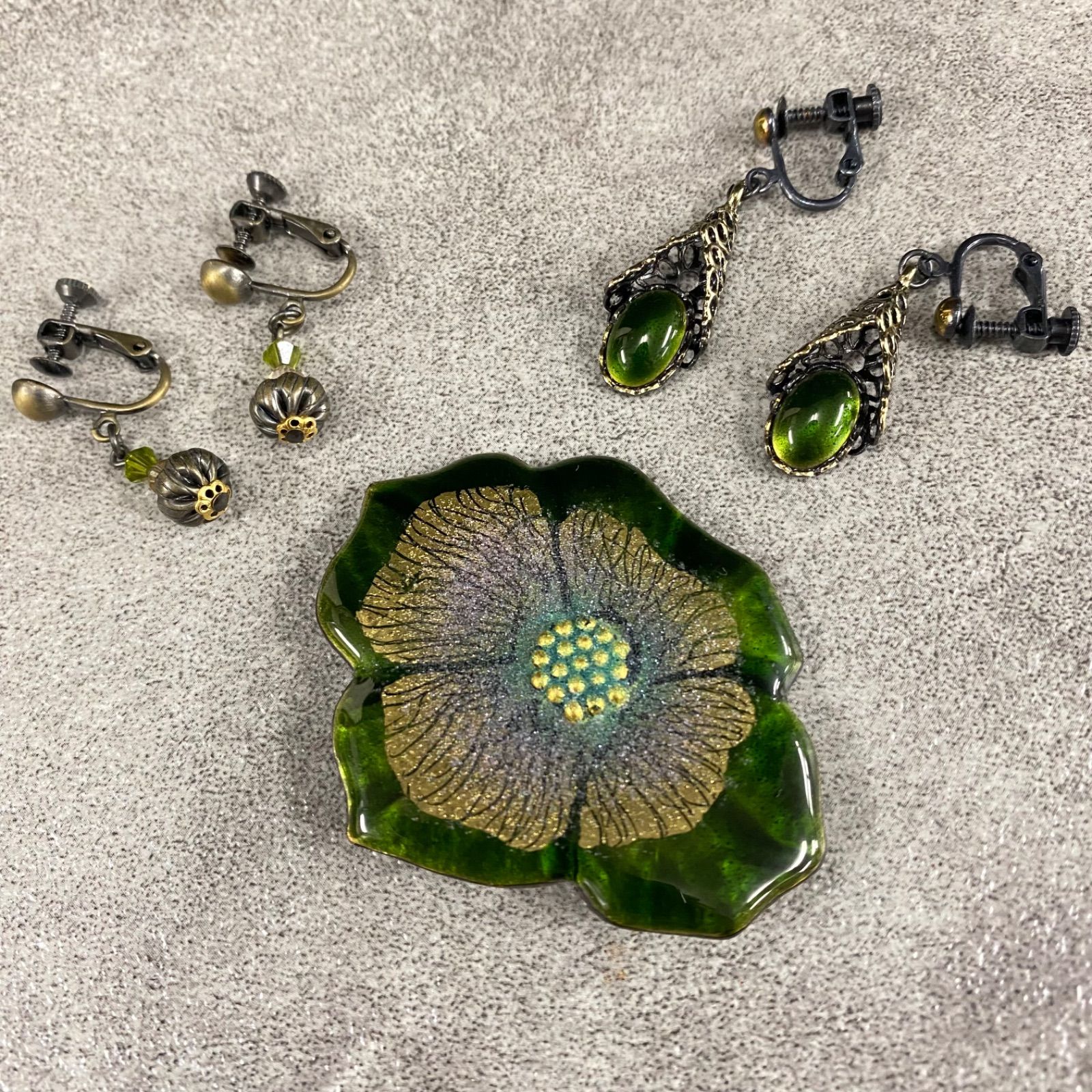 0）☆9【一点もの】ハンドメイド アクセサリー ネックレス イヤリング