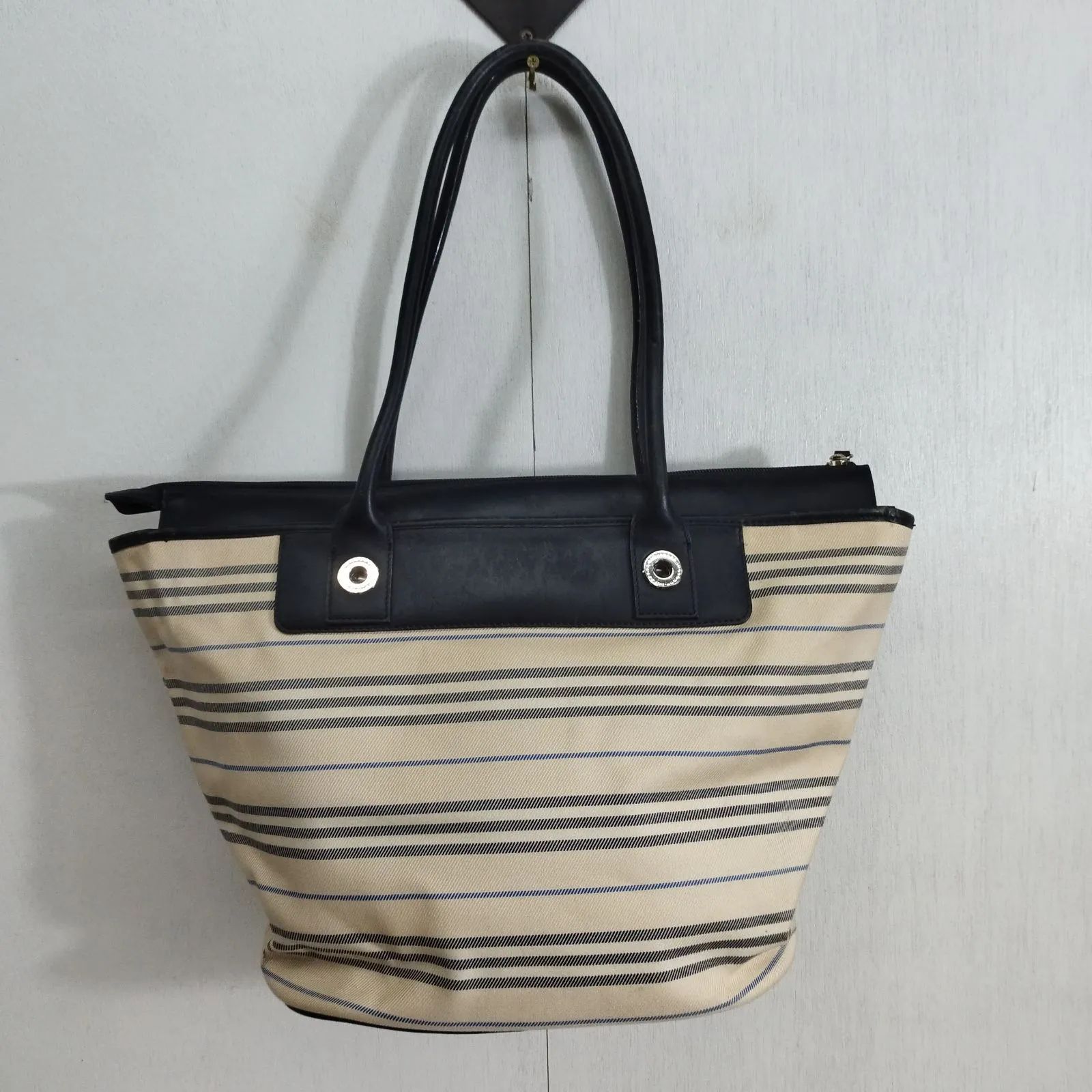 Burberry バーバリー トート バッグ ドッキング レザー 革 ボーダー A4 
