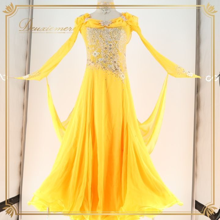 社交ダンス 衣装 スタンダードドレス ワンピース ドレス フロート