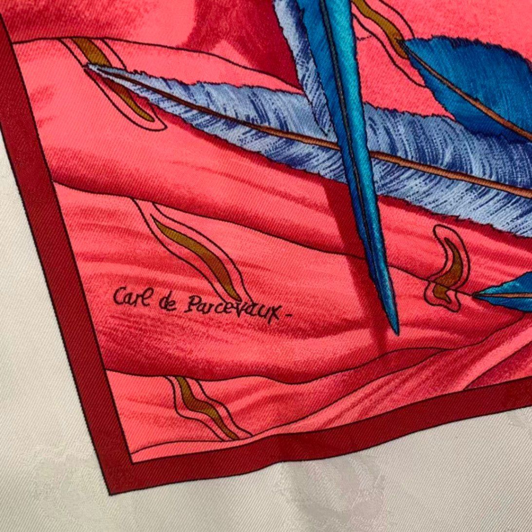 極美品 HERMES エルメス スカーフ シルク カレ90 Christophe Colomb