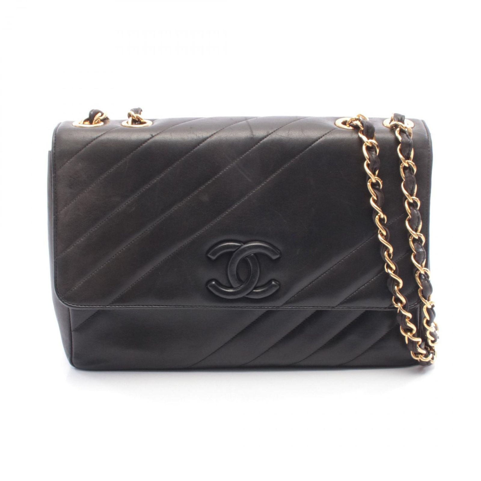 シャネル CHANEL ショルダーバッグ バイアスステッチ ココマーク 