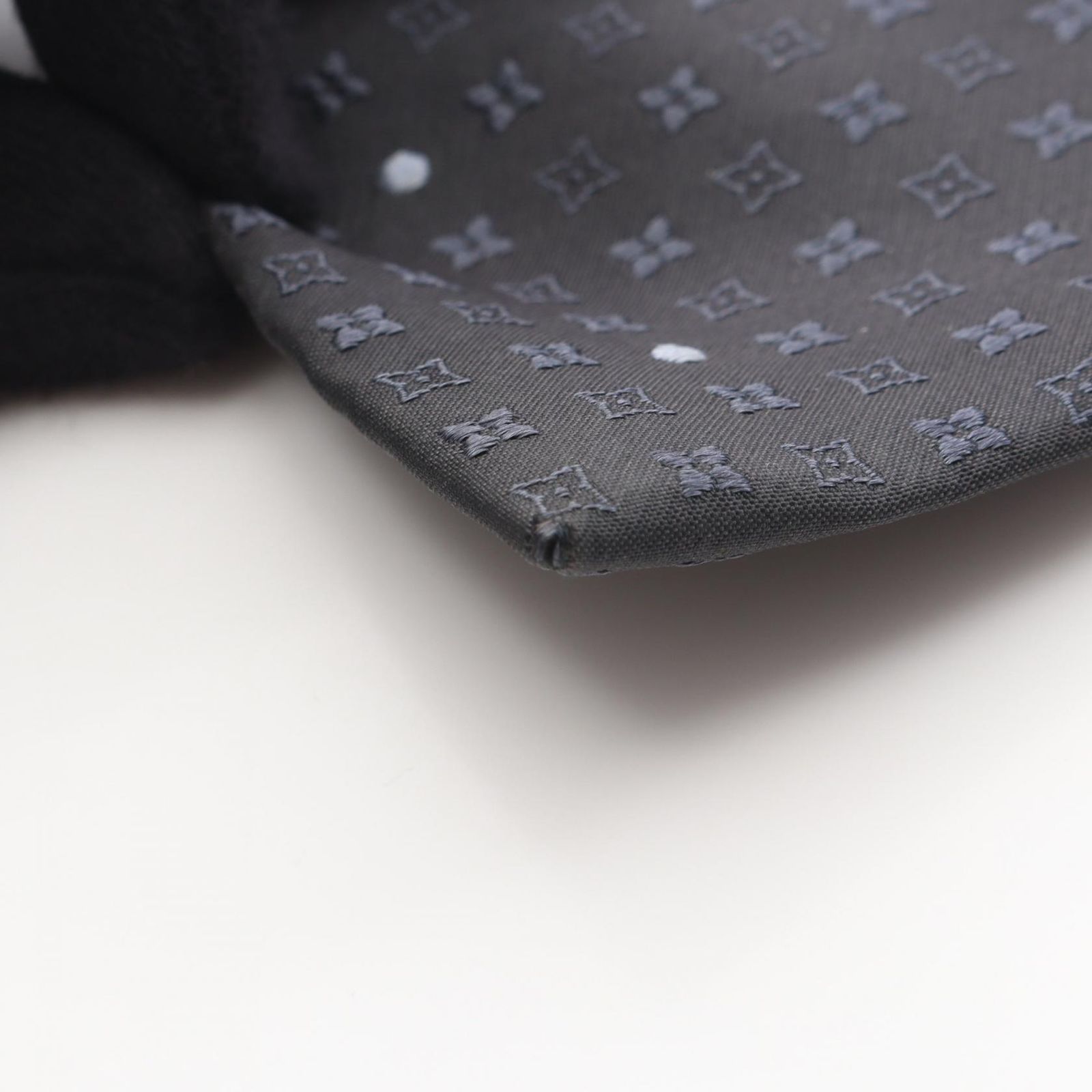ルイ・ヴィトン LOUIS VUITTON ネクタイ モノグラム ネイビー シルク
