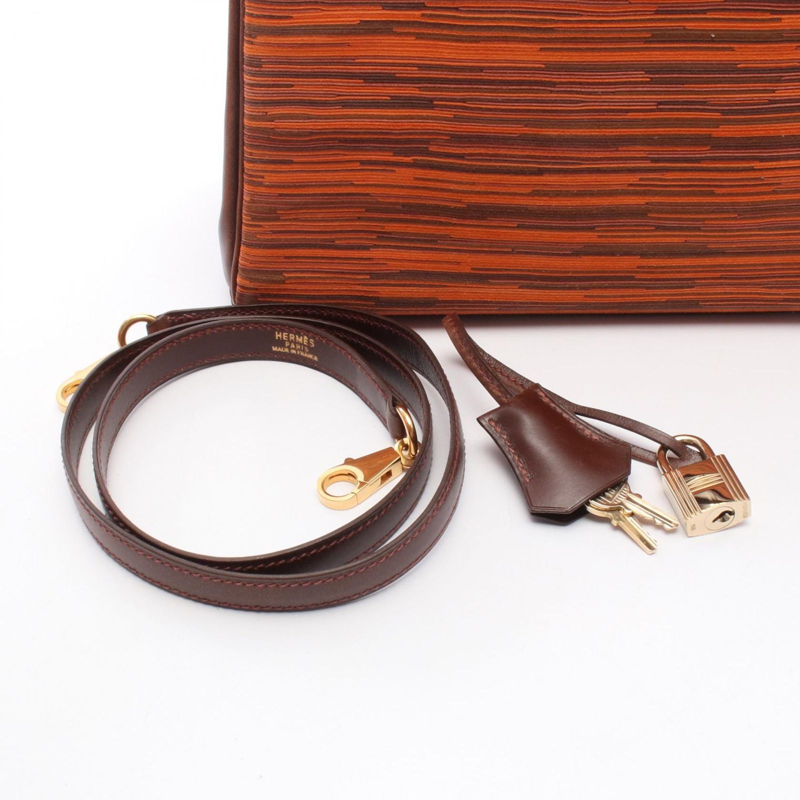 エルメス HERMES ハンドバッグ ケリー28 ノワゼット/オレンジ系 カーフ 