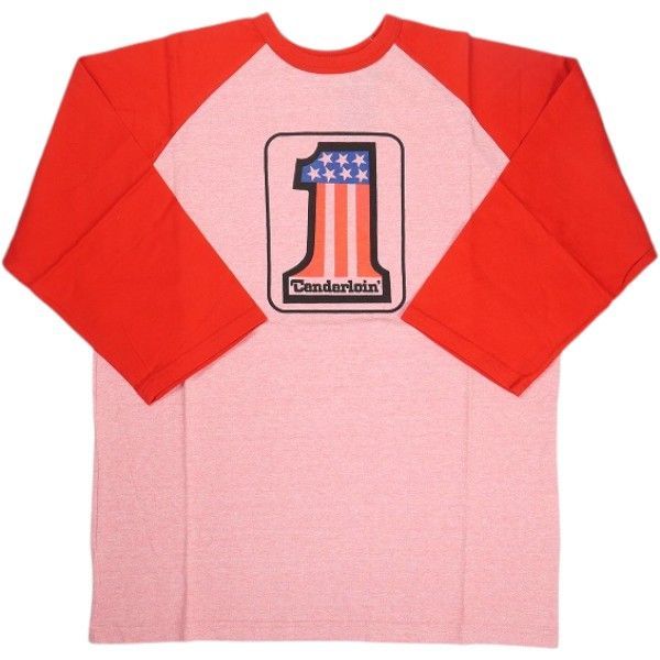 Size【M】 TENDERLOIN テンダーロイン T-RAGLAN-A RED ラグランロンT