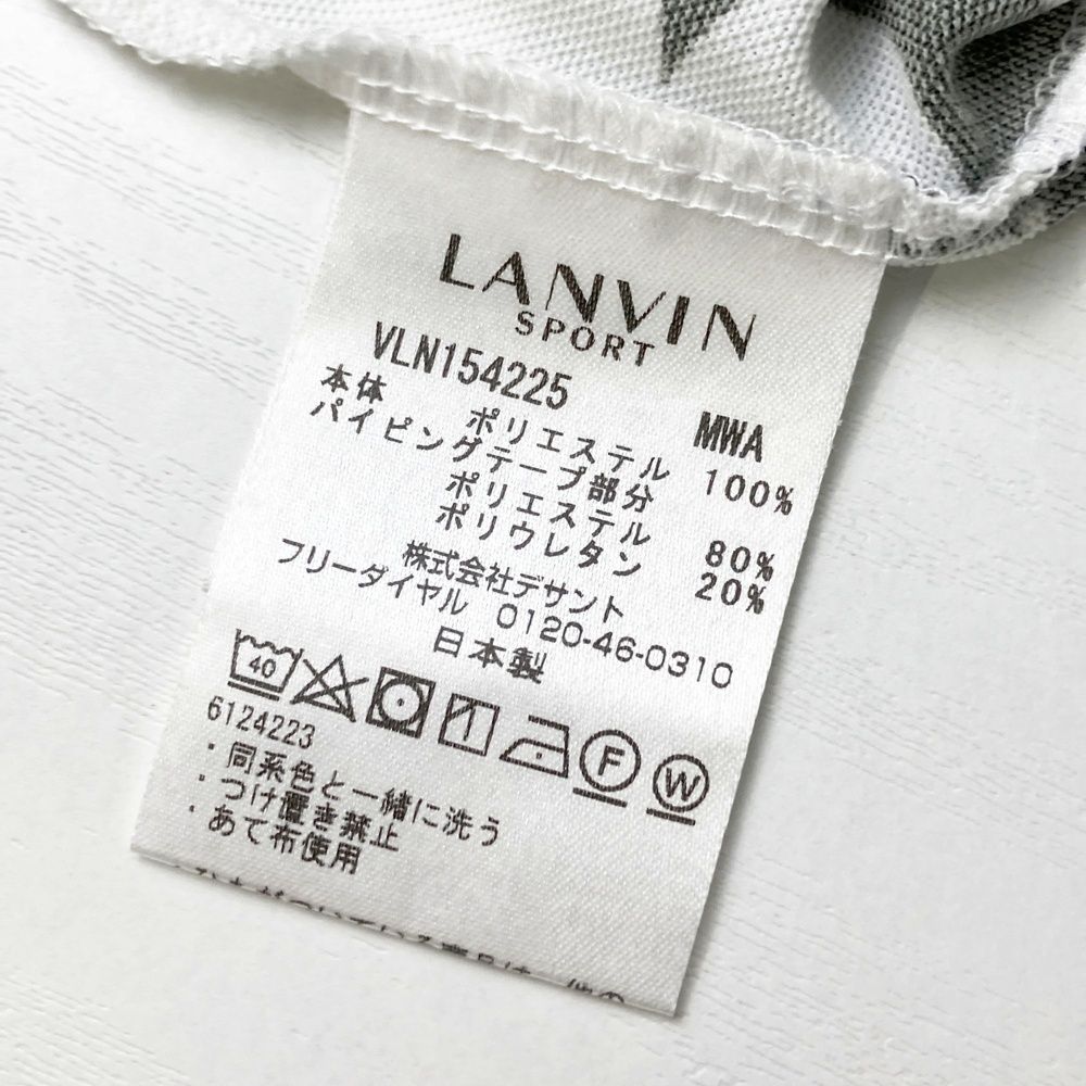サイズ：38 LANVIN SPORT ランバン スポール ハーフジップ 半袖Tシャツ