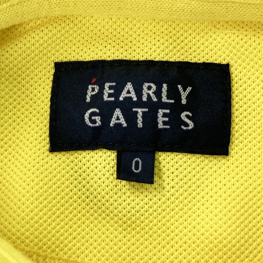サイズ：0 PEARLY GATES パーリーゲイツ 半袖ポロシャツ イエロー系