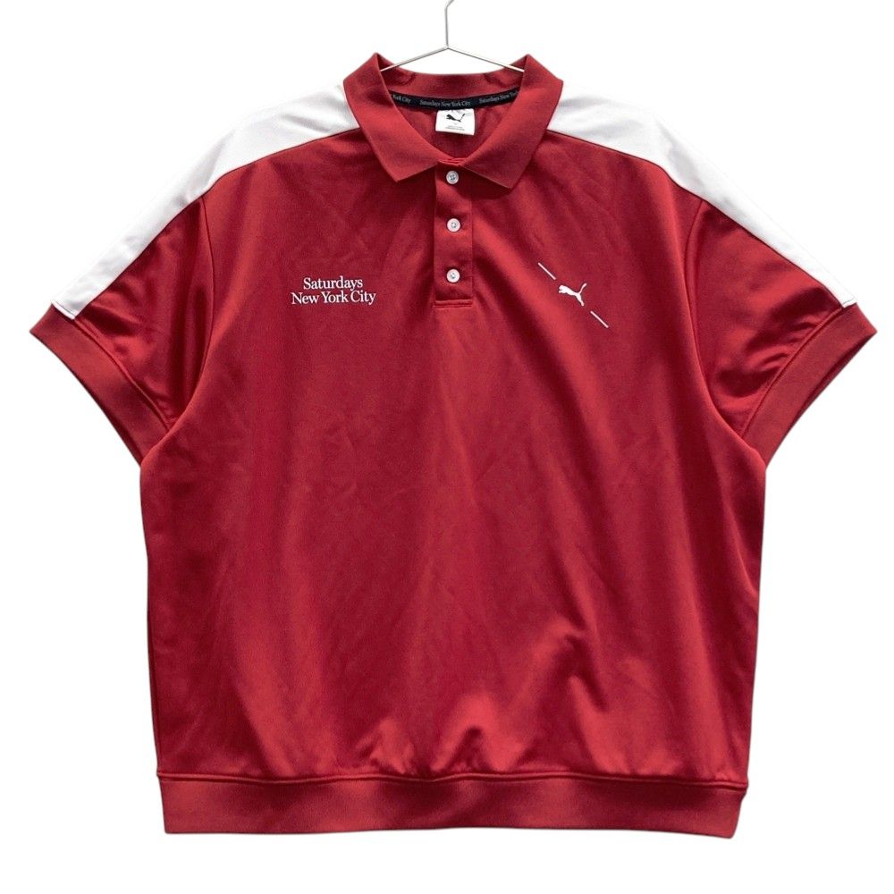 サイズ：M PUMA GOLF プーマゴルフ × Saturdays NYC 2025年モデル 半袖ポロシャツ  レッド系 [240101622093] ゴルフウェア メンズ ストスト サイズ：M PUMA GOLF プーマゴルフ × Saturdays NYC 2025年モデル 半袖