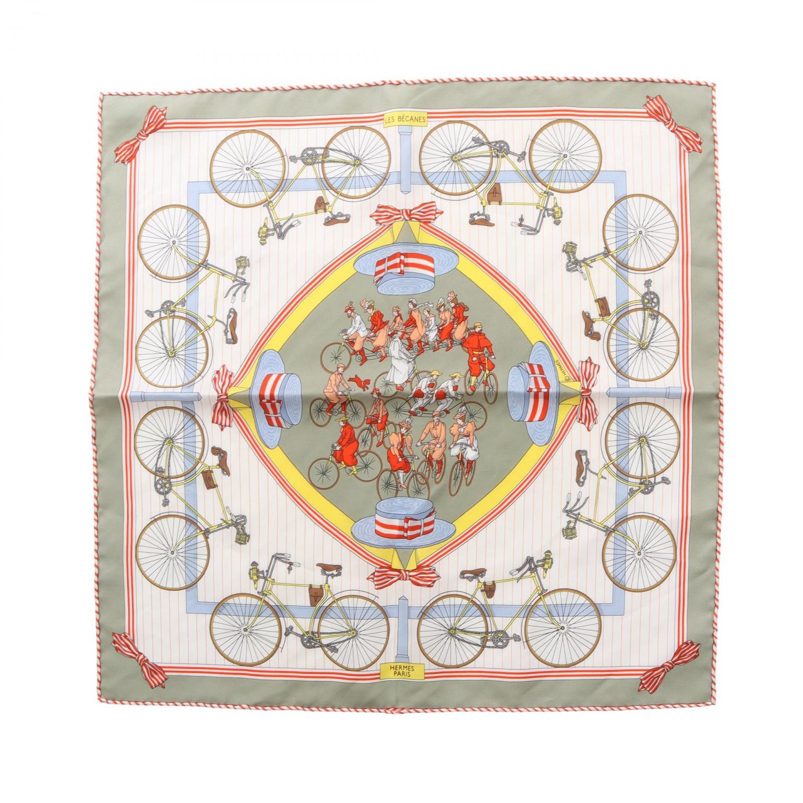 HERMES プチカレ45 シルク エルメス HERMES スカーフ プチカレ カレ45 LES BECANES シルク カレ45
