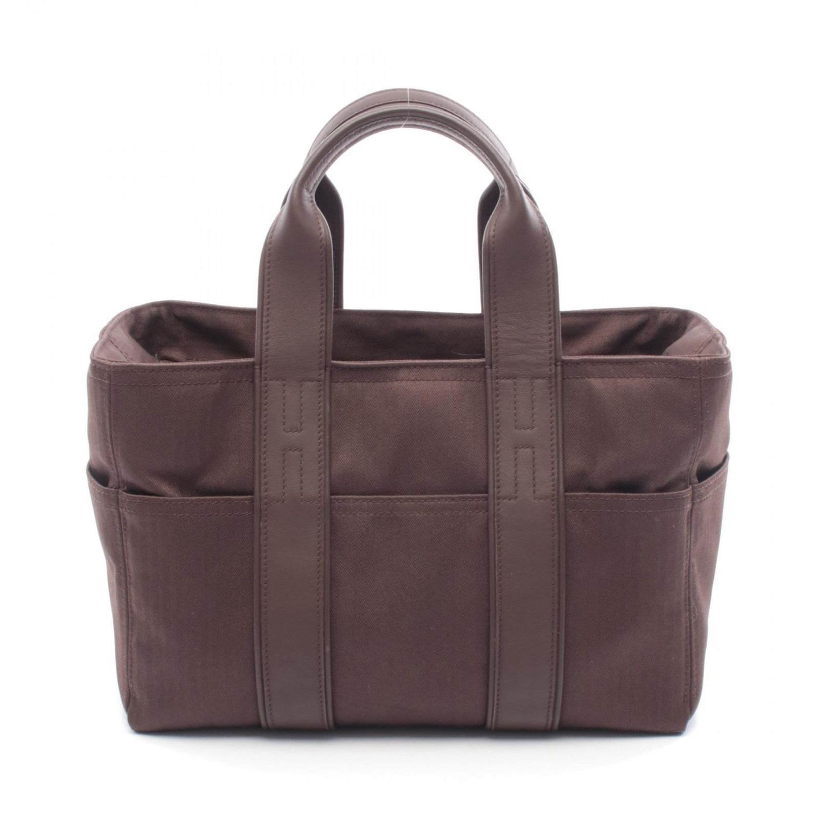 エルメス HERMES ハンドバッグ アカプルコPM ダークブラウン レザー