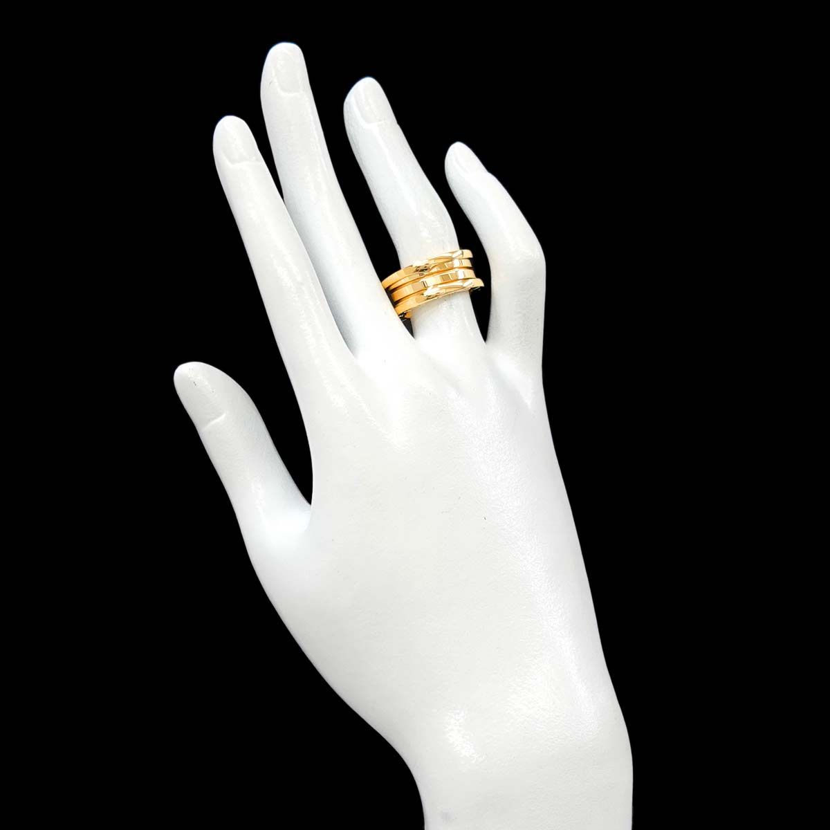 ブルガリ リング ブルガリ BVLGARI ビーゼロワン 3バンド #53 リング K18 YG イエロー