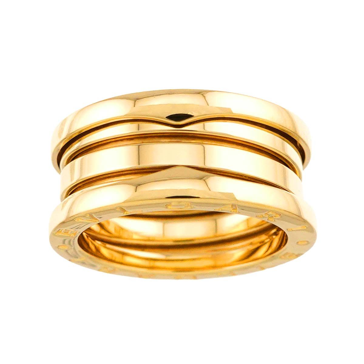 ブルガリ BVLGARI ビーゼロワン 3バンド #53 リング K18 YG イエロー