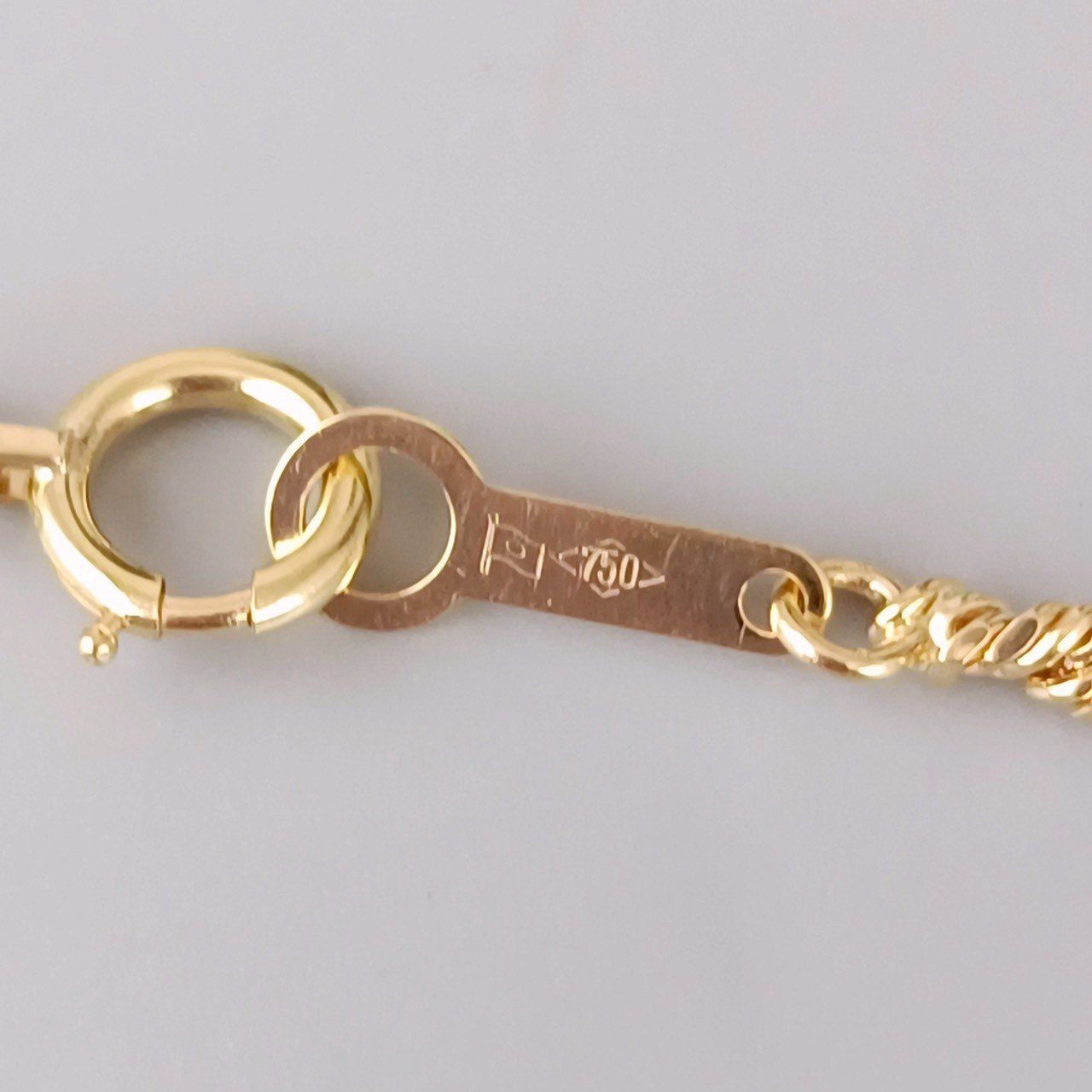 18金 K18 男女兼用 造幣局 デザインネックレス 3.82g 39.5㎝ Z143