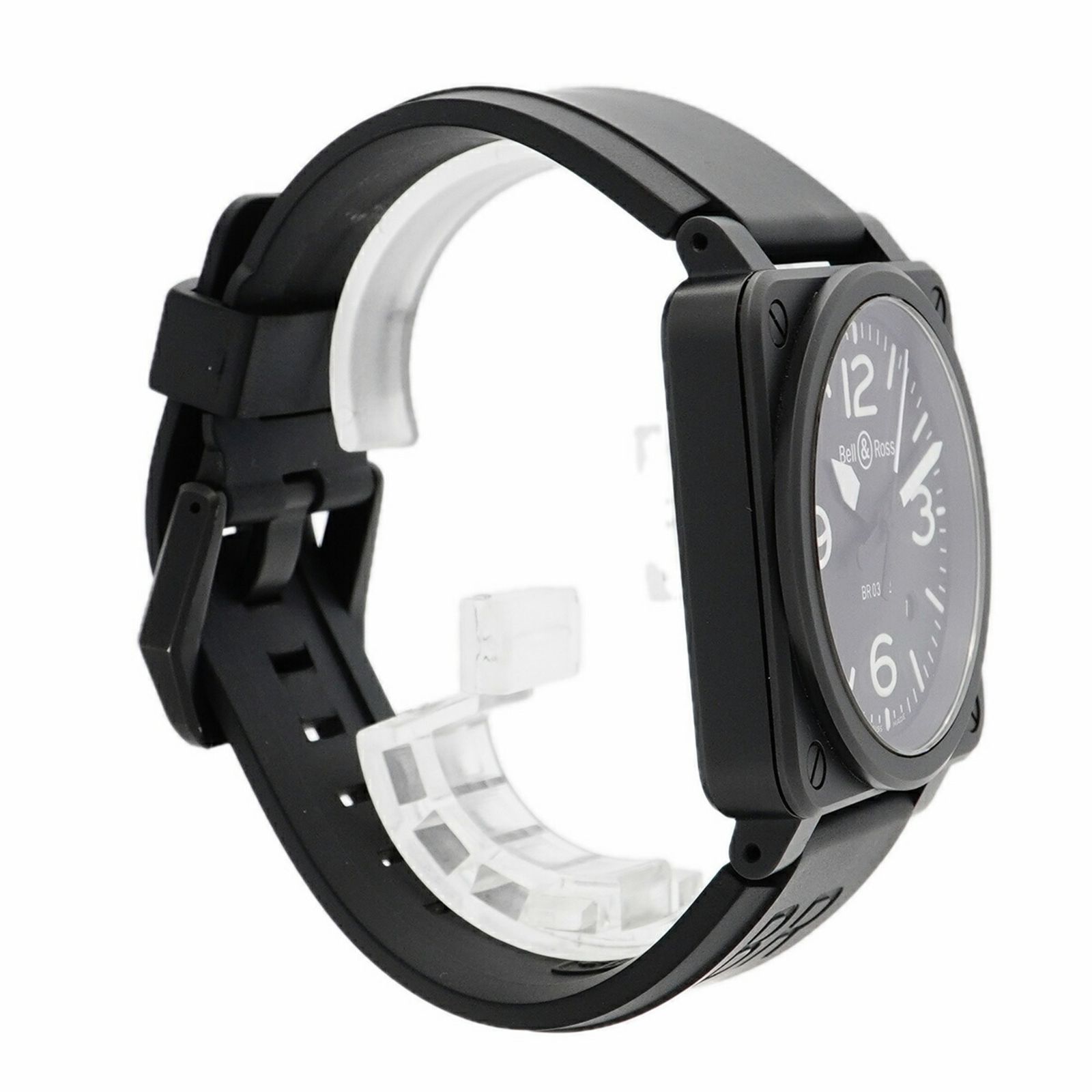  ベル-ロス BR03ブラックマット BR0392-BL-CE 黒文字盤腕時計 メンズ フーディー 自動巻き時計 腕時計(アナログ)