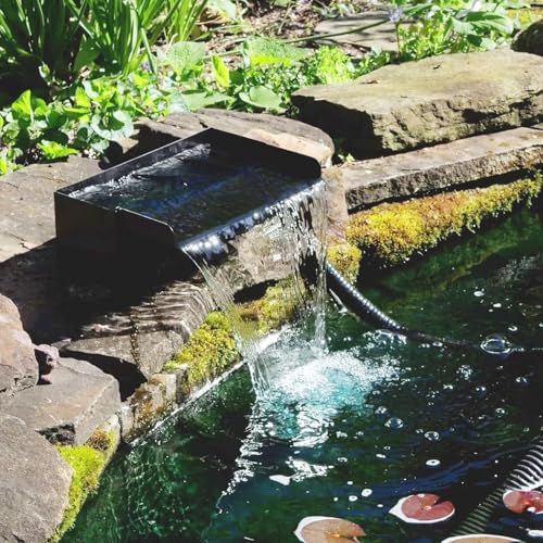 NFESOLAR 池用滝ボックス ポンプキット付き 304ステンレススチール 池