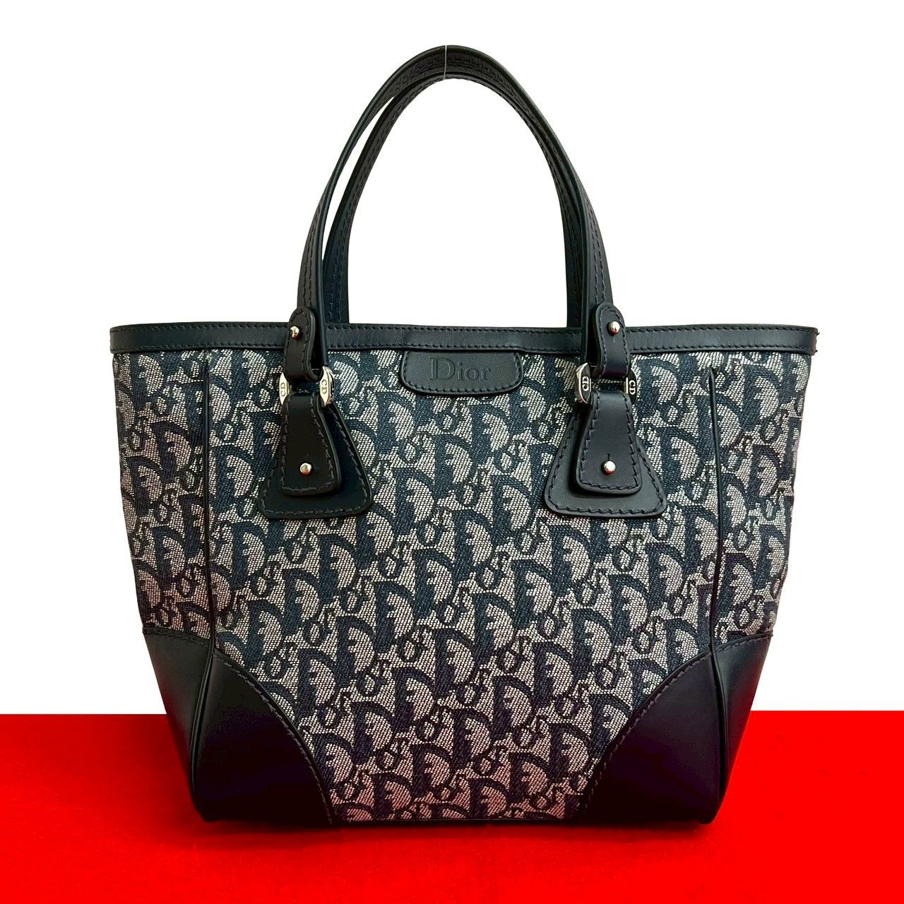 極 美品 Christian Dior ディオール トロッター 柄 CD ロゴ 金具