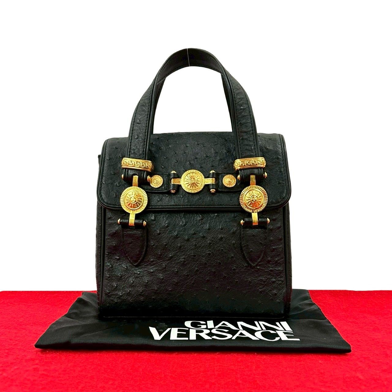 極 美品 袋付き VERSACE ヴェルサーチ サンバースト 金具