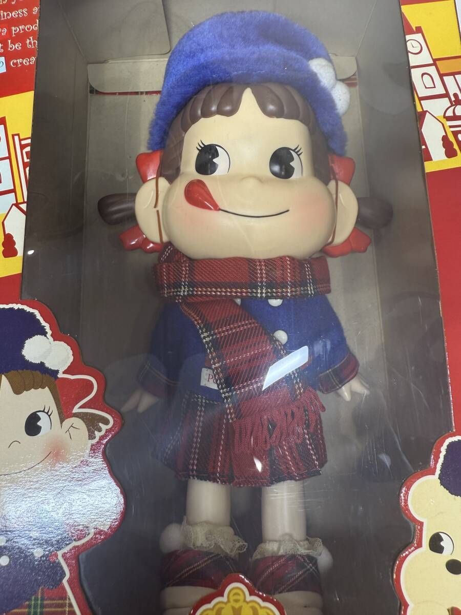 不二家 ペコちゃん 人形 2008 PEKO DOLL ペコドール タータンチェック