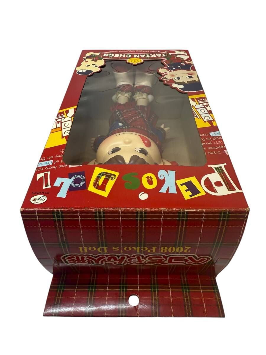 不二家 ペコちゃん 人形 2008 PEKO DOLL ペコドール タータンチェック