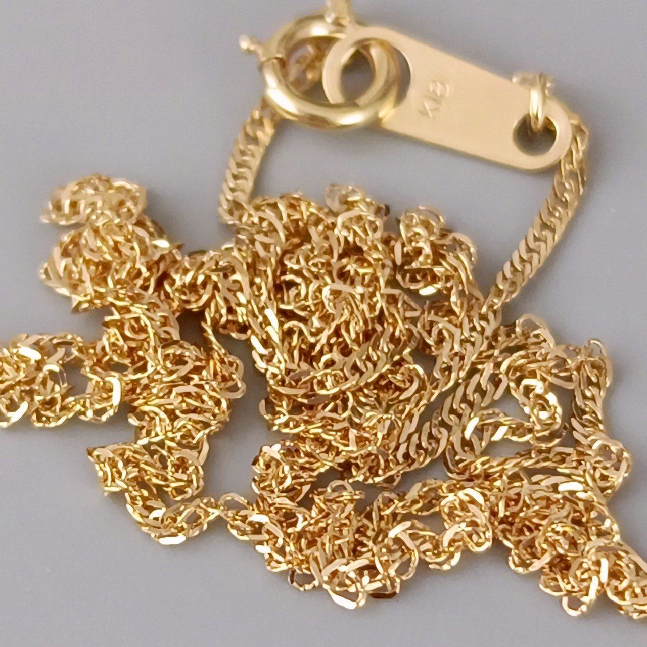 18金 K18 男女兼用 造幣局 スクリューネックレス 1.15g 40㎝ Z149