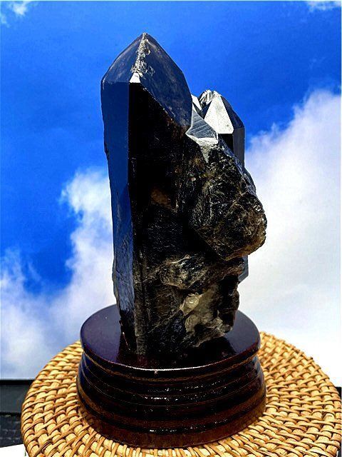 AAA級 魔除け ◆天然モリオン 黒水晶 クラスターB89C6|194C27D