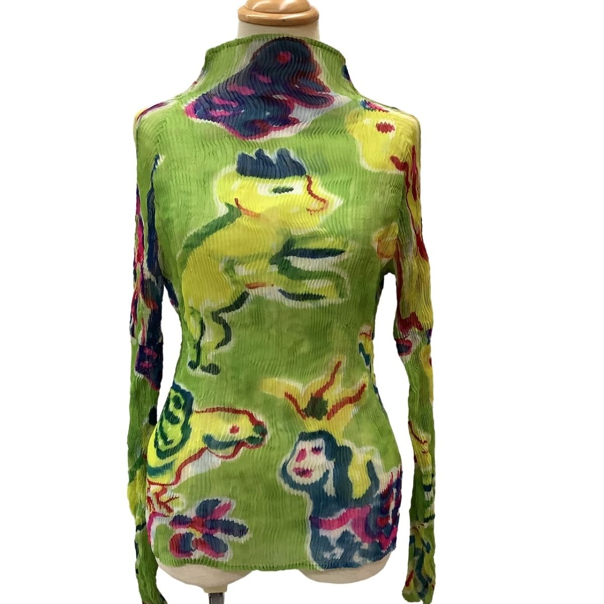 ♪♪ISSEY MIYAKE イッセイミヤケ シフォン 波プリーツ カットソー 総