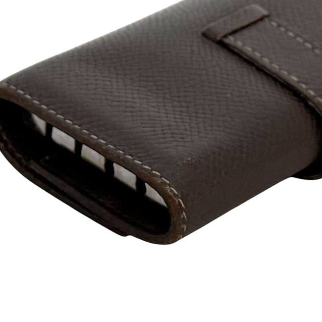 エルメス 4連 キーケース ブラウン ダークブラウン ベアン 美品 レザー