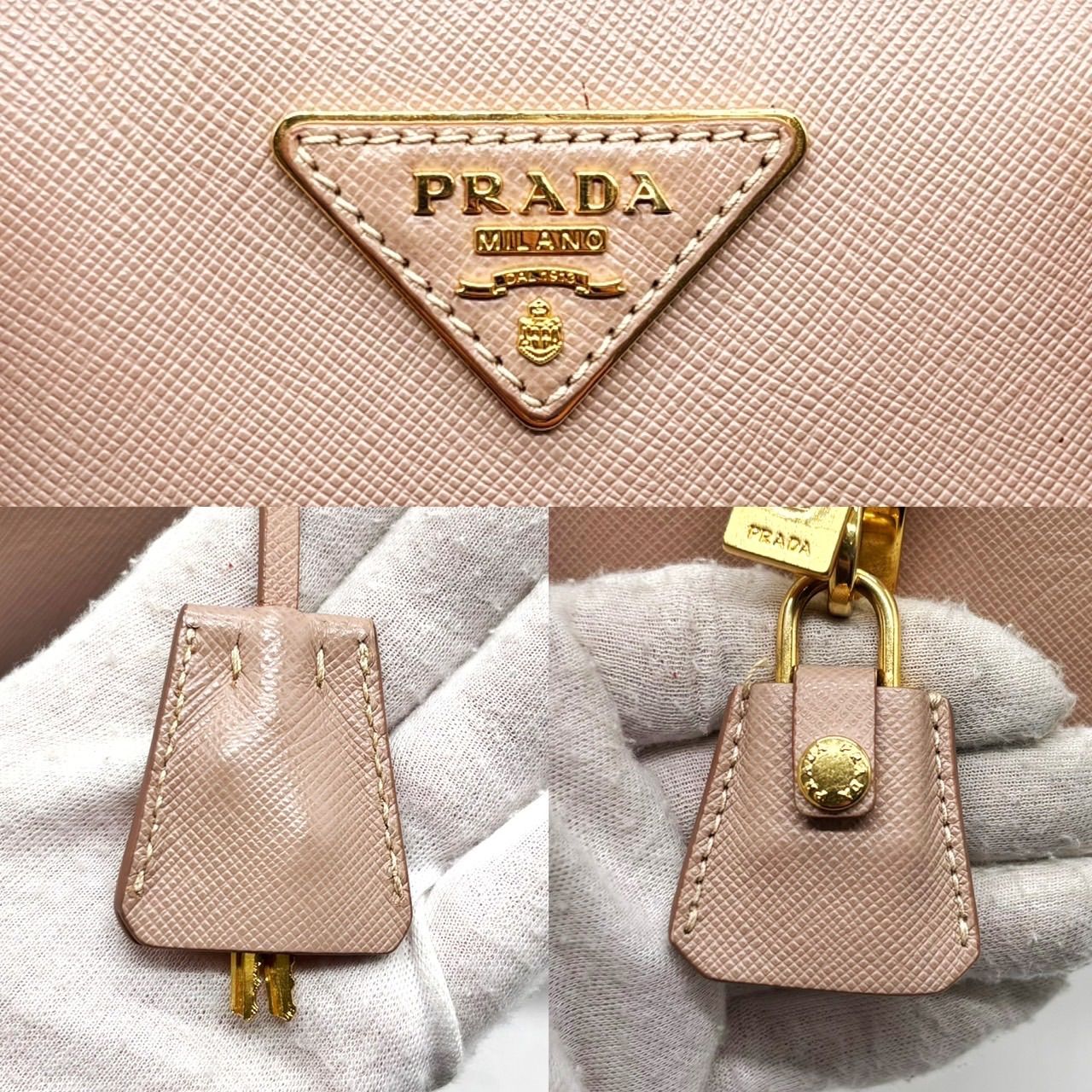 美品】PRADA ガレリア ボストンバッグ トートバッグ ハンドバッグ 三角 