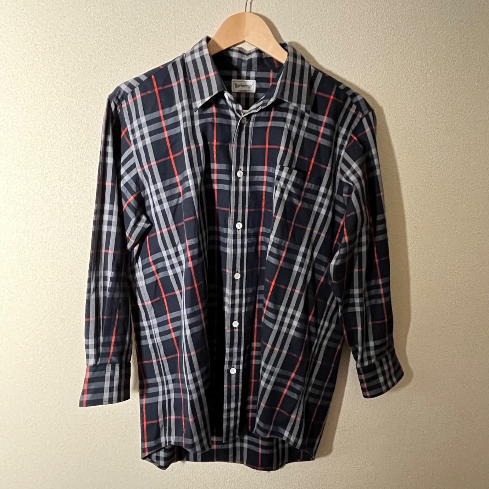 管2602-227】 BURBERRY バーバリー チェック柄 長袖シャツ メンズ