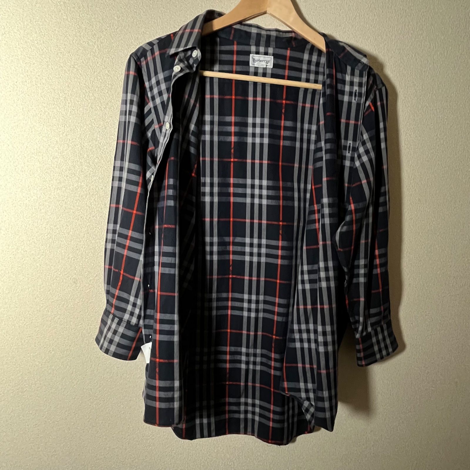 管2602-227】 BURBERRY バーバリー チェック柄 長袖シャツ メンズ