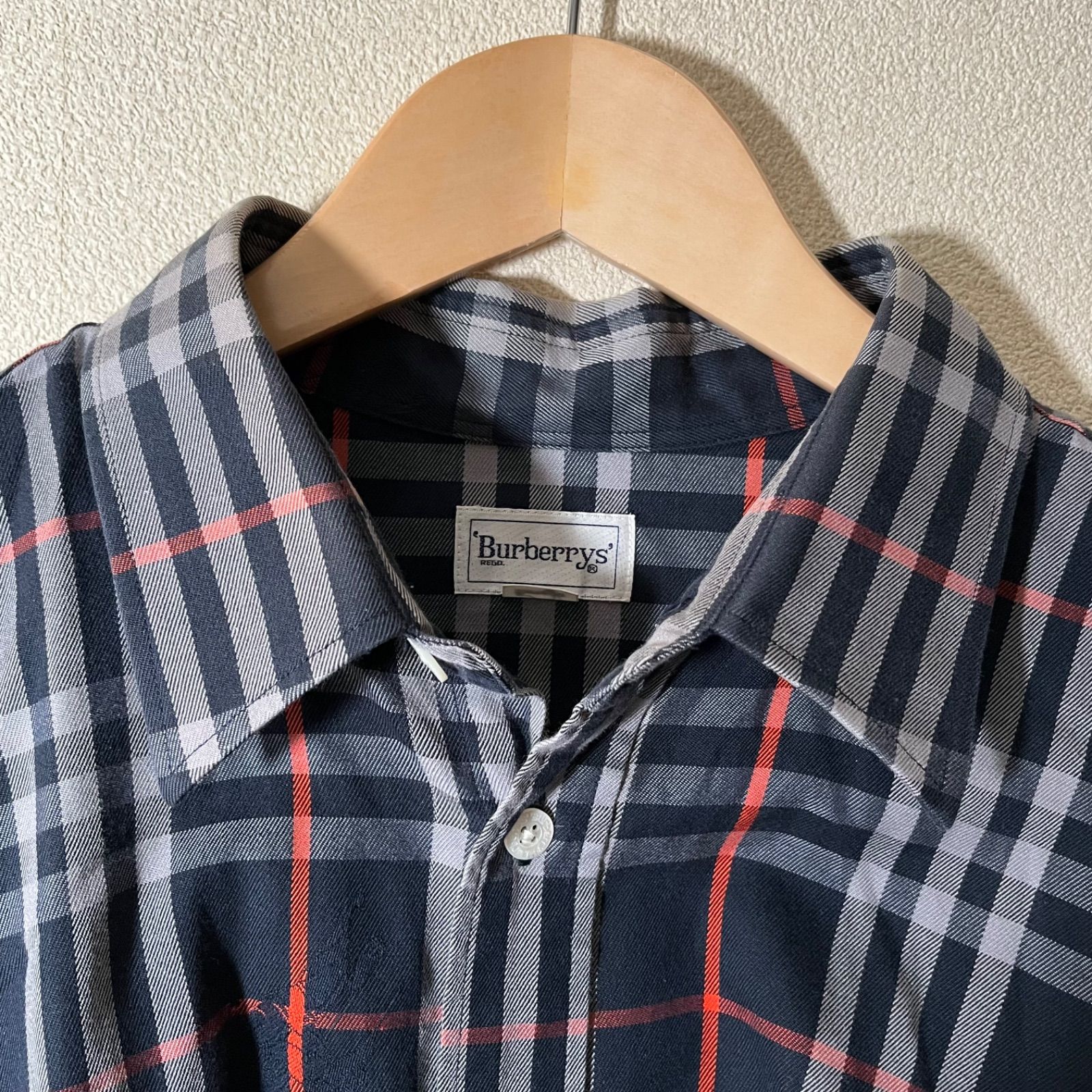 管2602-227】 BURBERRY バーバリー チェック柄 長袖シャツ メンズ