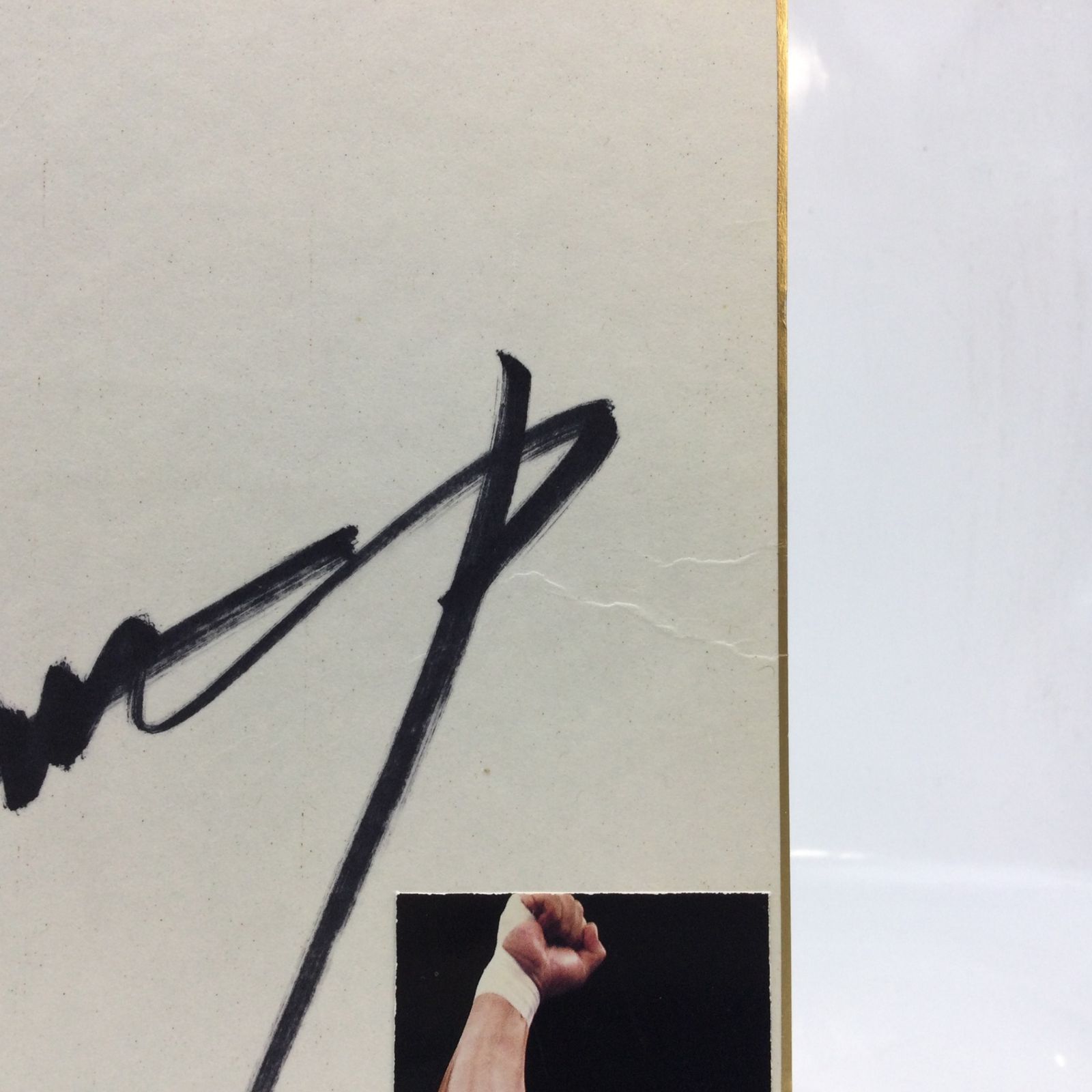 2249 【直筆サイン色紙】長州力 写真付き 新日本プロレス プロレスラー