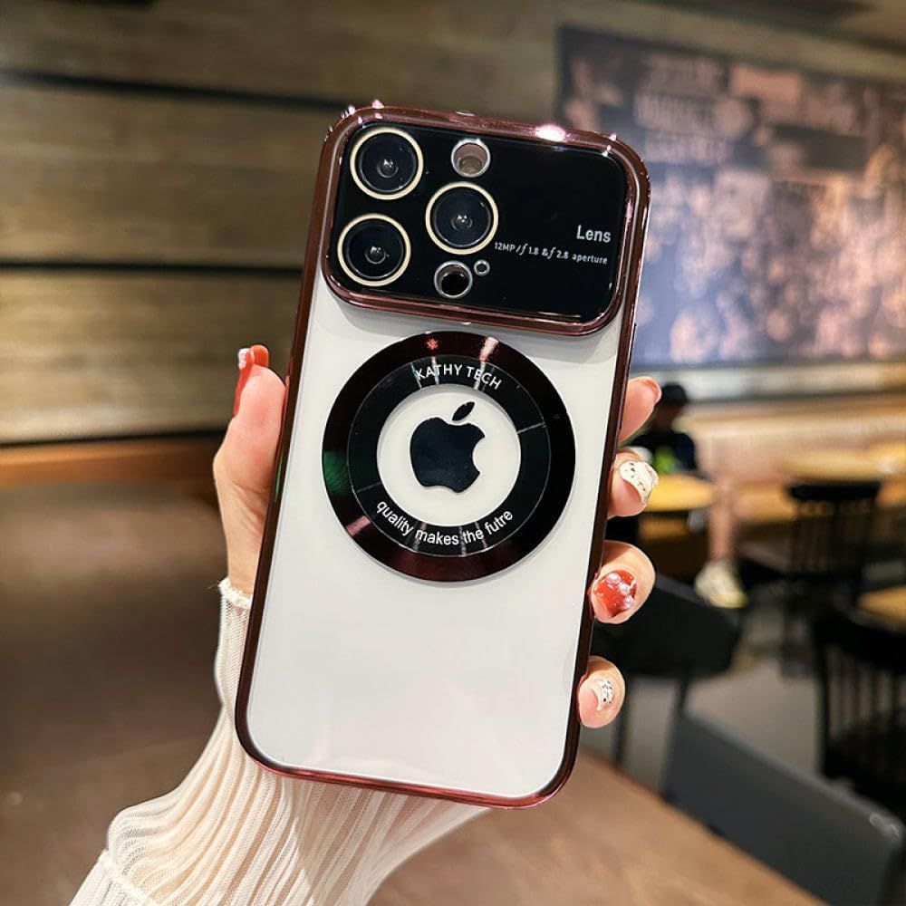 HY】【美品】BONTEZZ iPhone 14 Pro 用 大型レンズ磁気ケース レッド