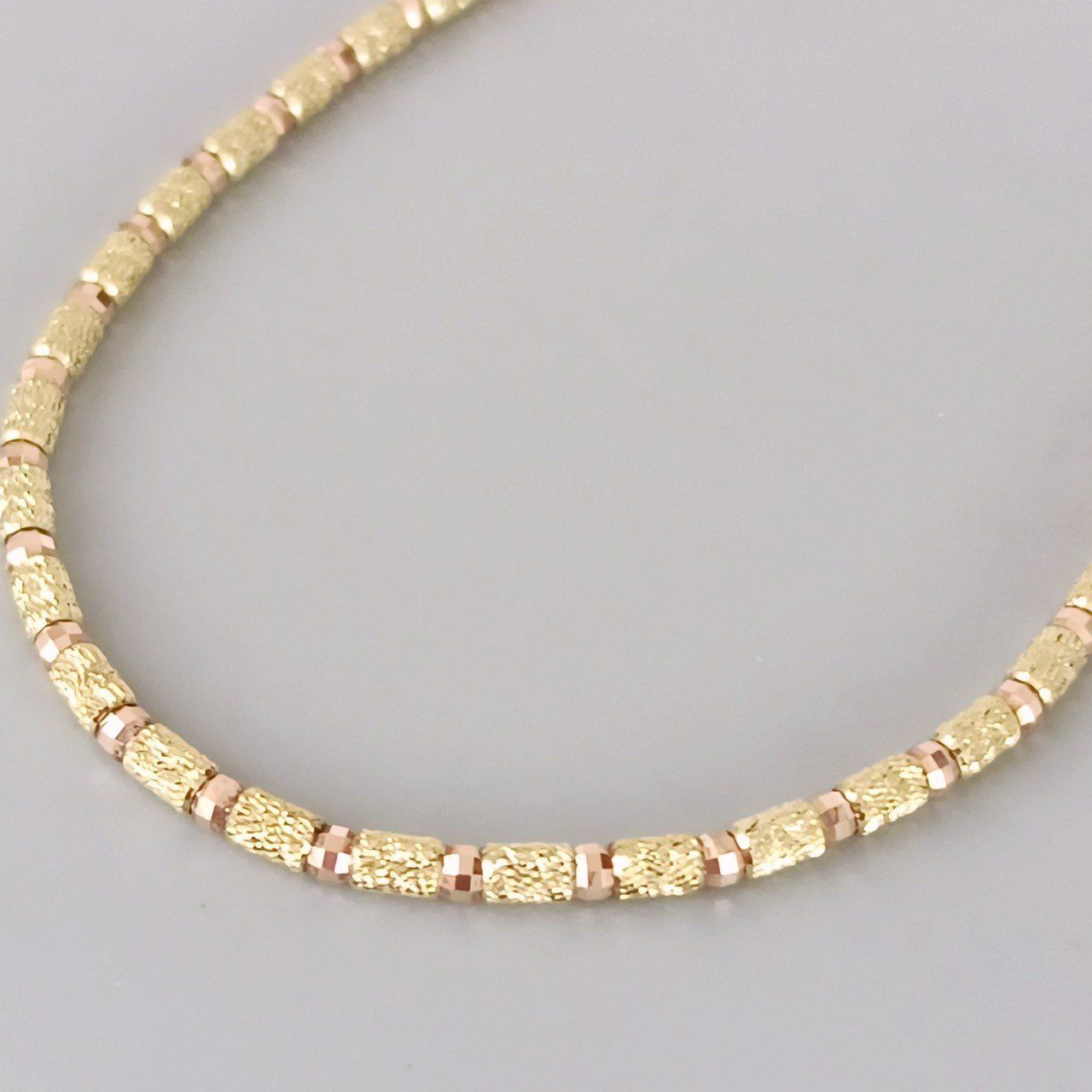 18金 K18 男女兼用 ダブルカラー デザインブレス 3.11g 18.5㎝ Z158