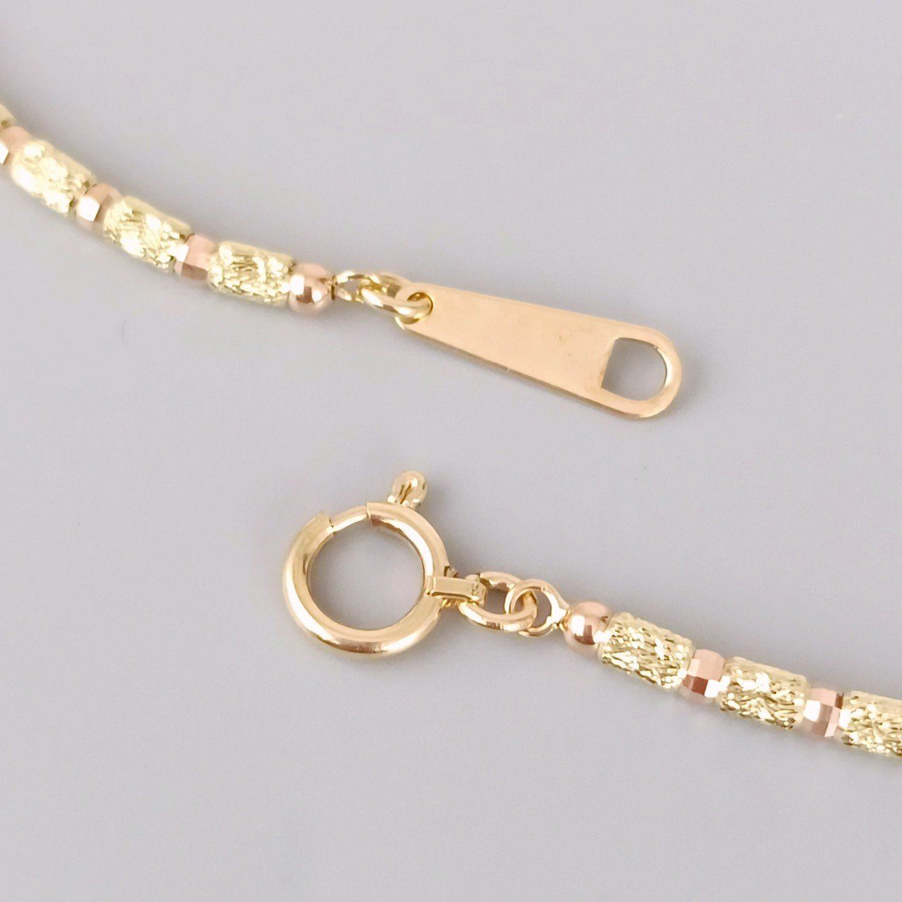 18金 K18 男女兼用 ダブルカラー デザインブレス 3.11g 18.5㎝ Z158