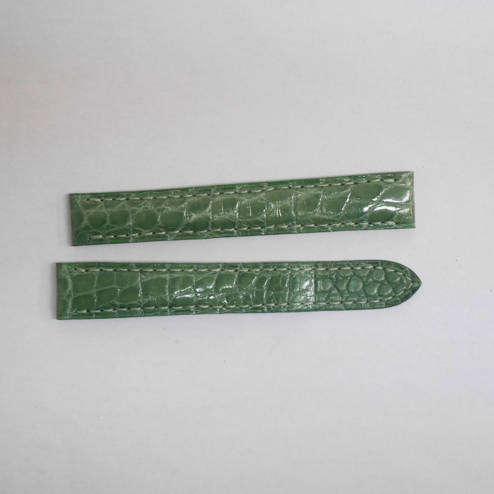 カルティエ純正】時計用ベルト クロコダイル レザー グリーン D