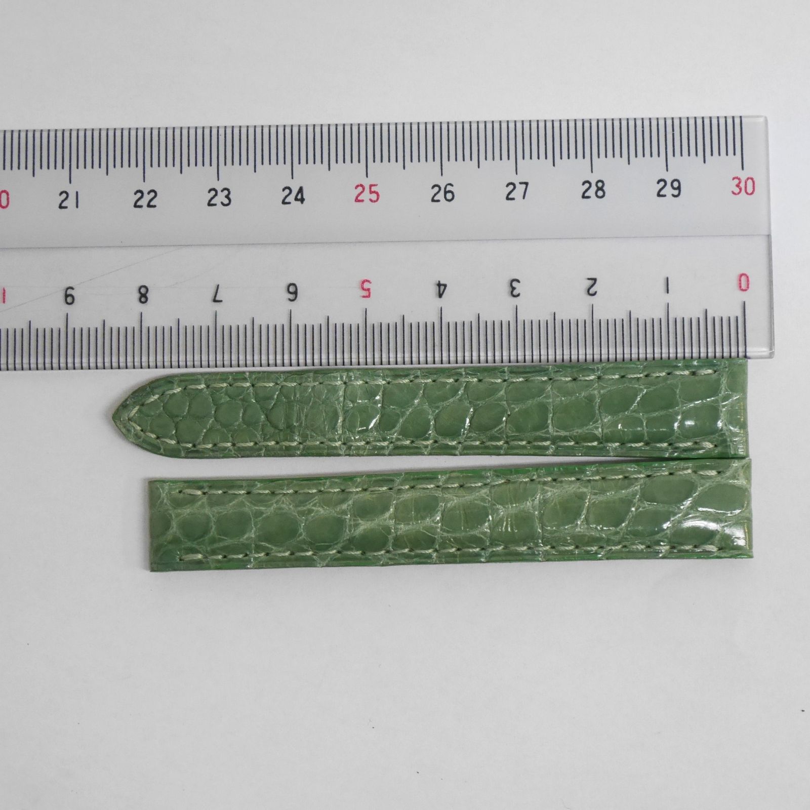 カルティエ純正】時計用ベルト クロコダイル レザー グリーン D