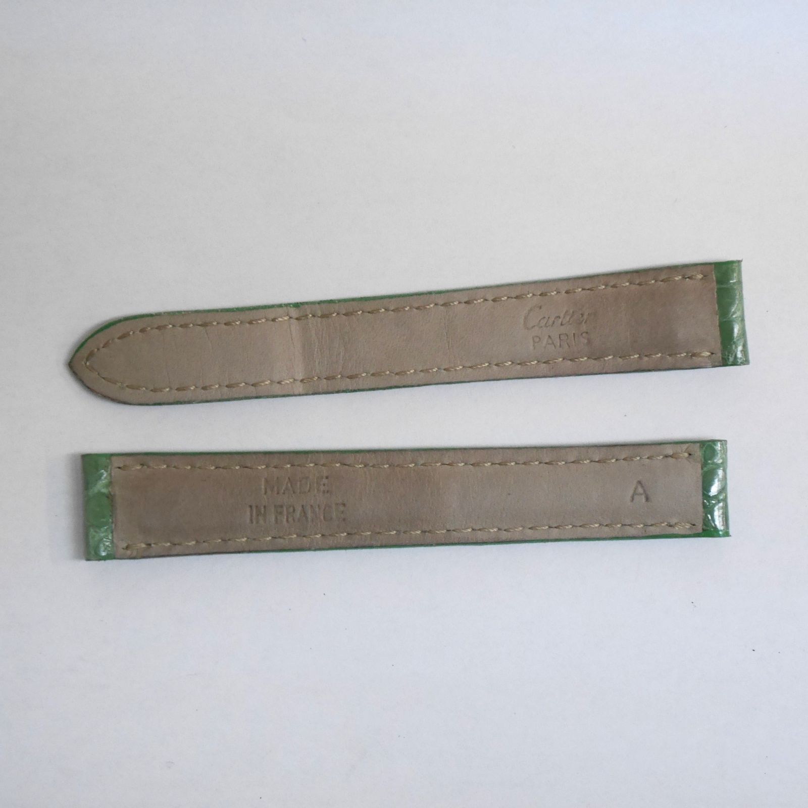 カルティエ純正】時計用ベルト クロコダイル レザー グリーン D